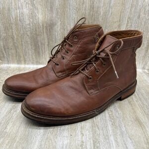 Clarks Clarkdale Bud Mens Brown Leather Lace-Up Chukka Ankle Boots Sz 13 M US
